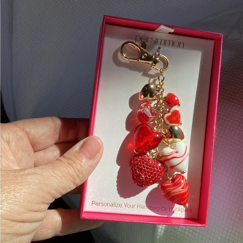 Red Heart Charm Keychain/Bag Charm- NIB - Picture 2 of 3